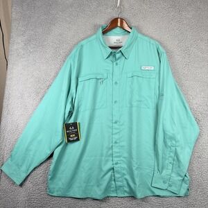 Realtree Guide Fishing Shirt Mens 2XL Green Vented‎ Outdoor Performance Lake NEW